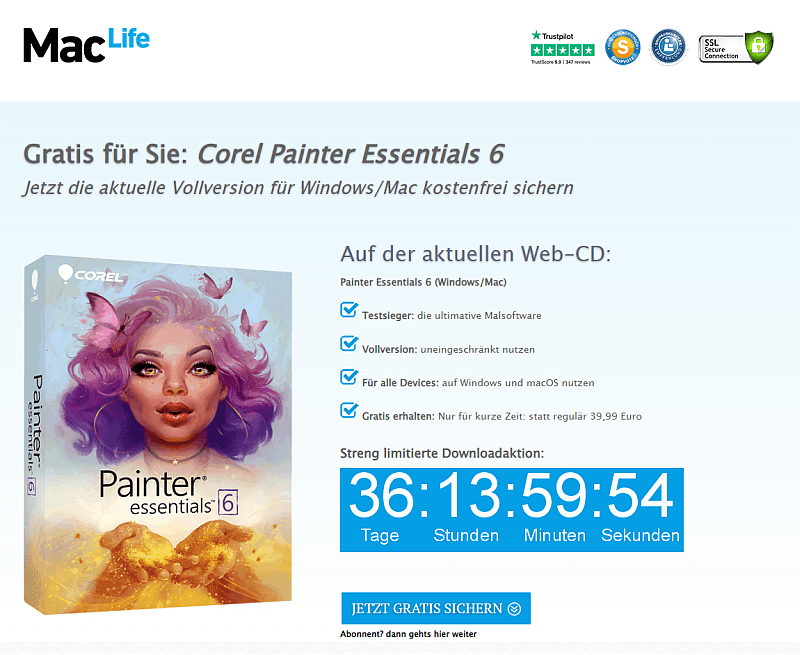 Corel Painter Essentials 6 za darmo