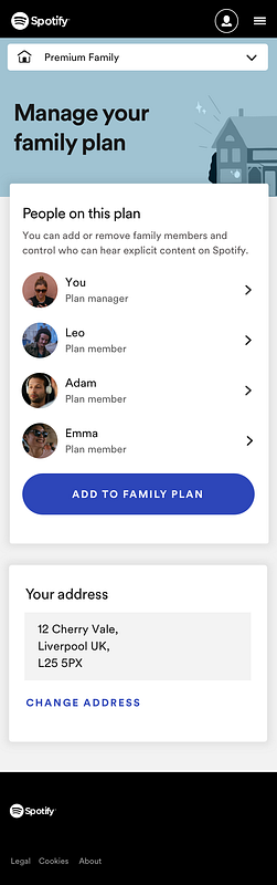 Spotify premium dla rodziny 2