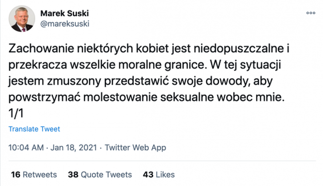 Marek Suski tweet 1