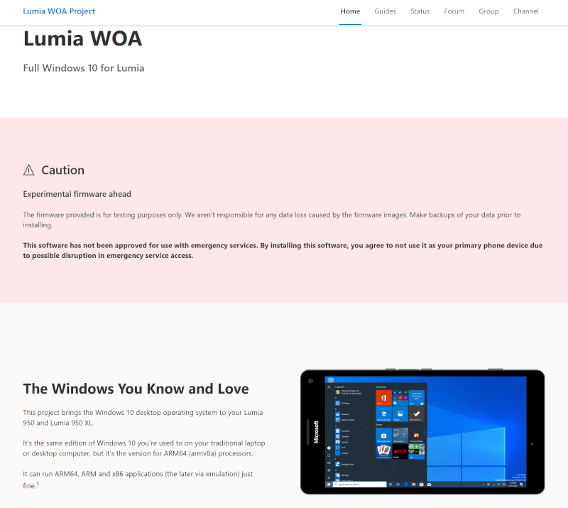 Projekt Lumia WOA