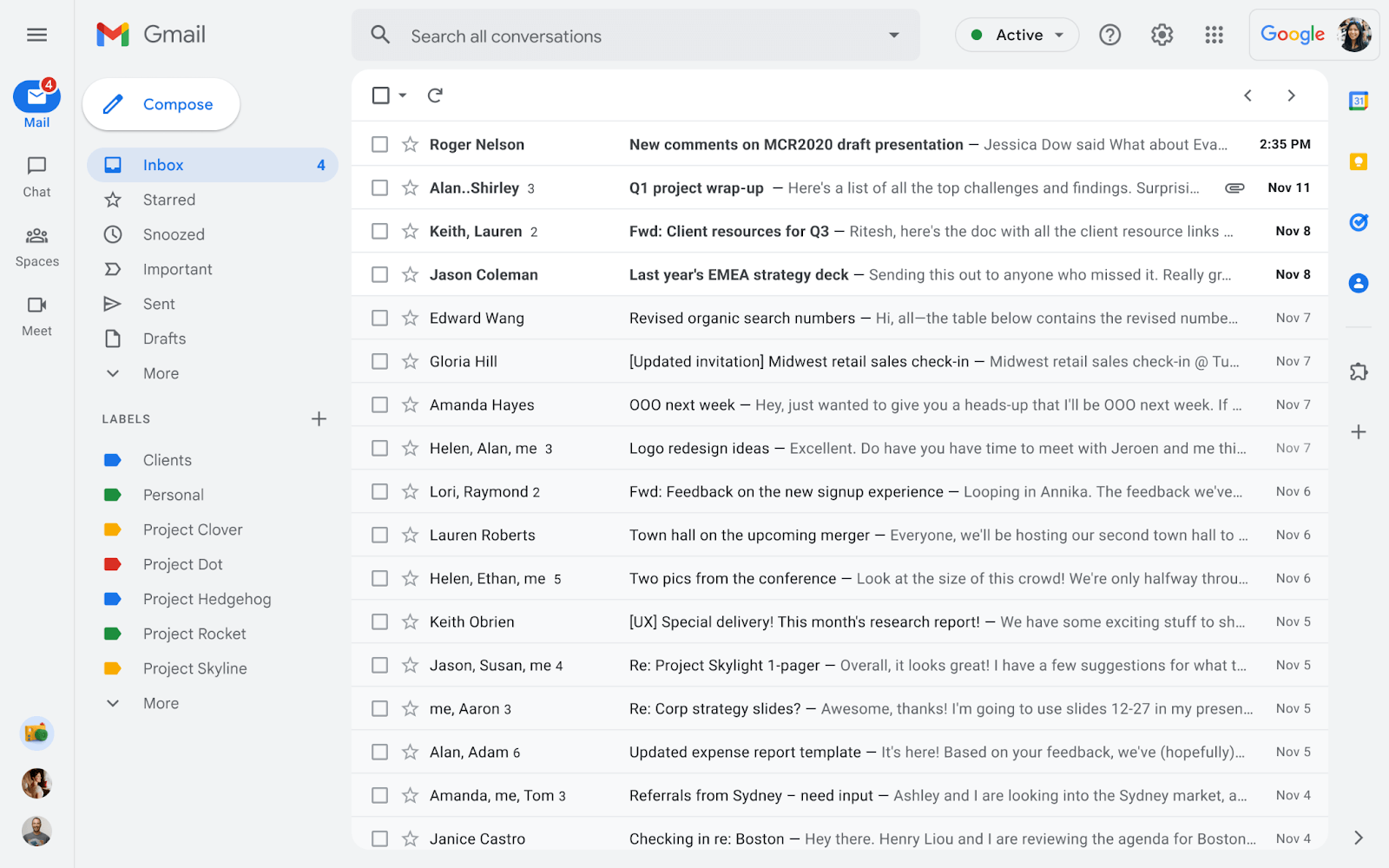 gmail nowy interfejs 2