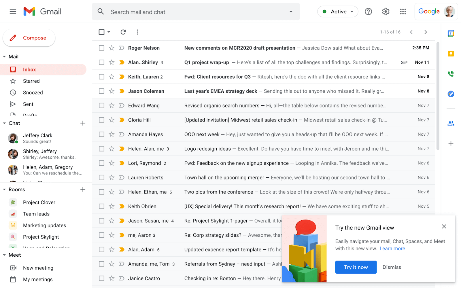 gmail nowy interfejs 3