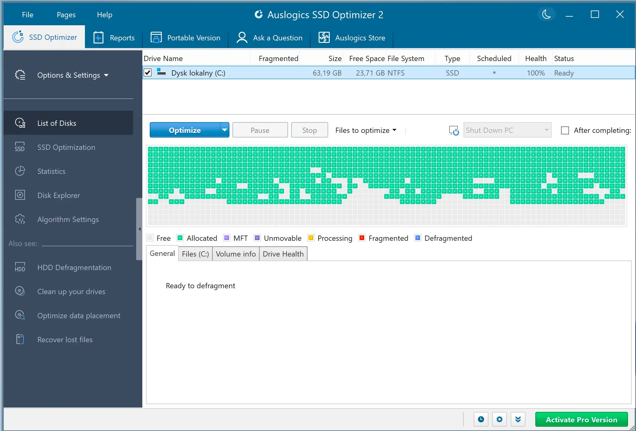 Auslogics SSD Optimizer