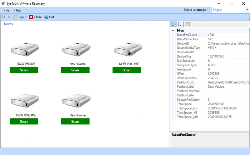 SysTools VMWare Recovery Tool