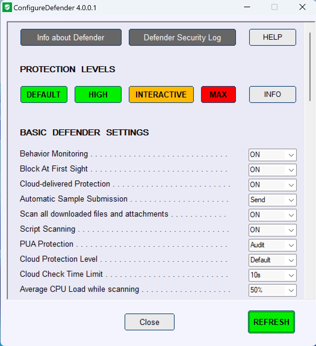 ConfigureDefender