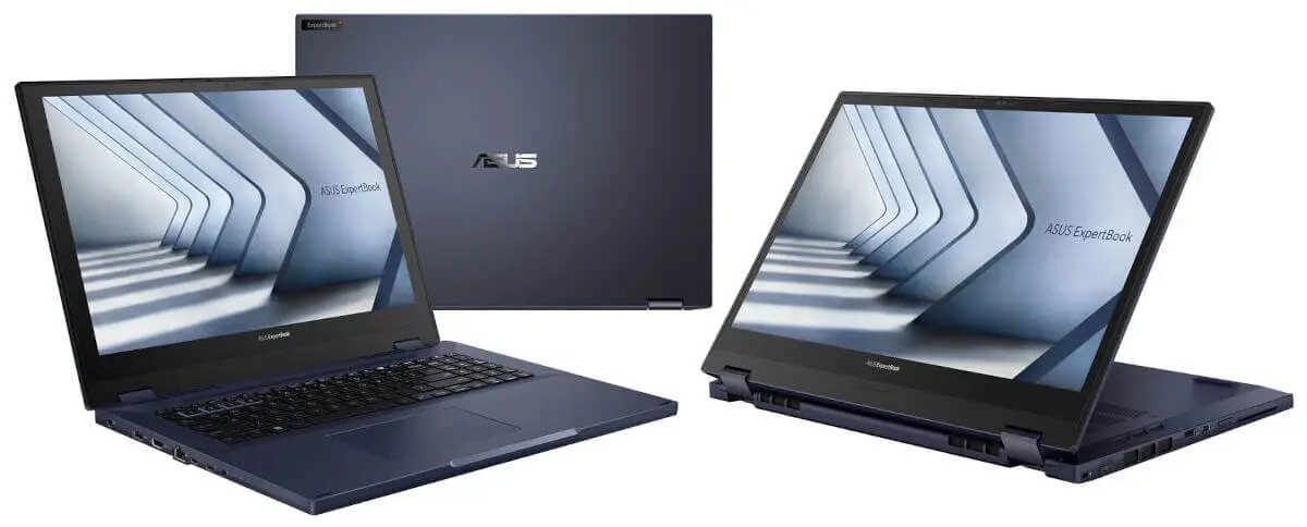 Laptopy ASUS ExpertBook z Intel Core i9 12 gen vPro i grafikami Intel Arc lub RTX