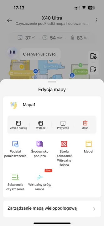 Aplikacja Dreamehome - edycja mapy