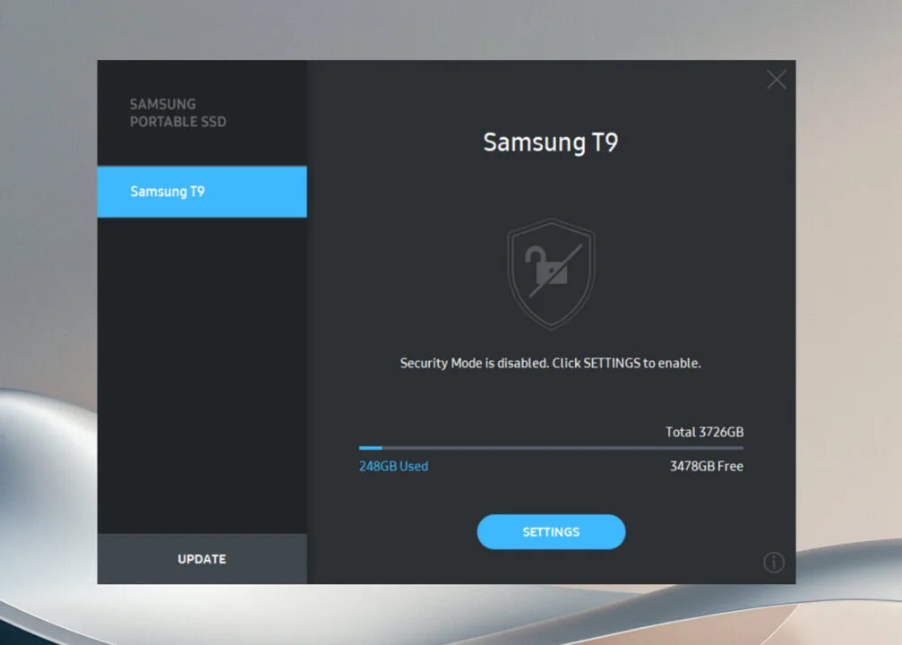 Samsung Portable SSD Software