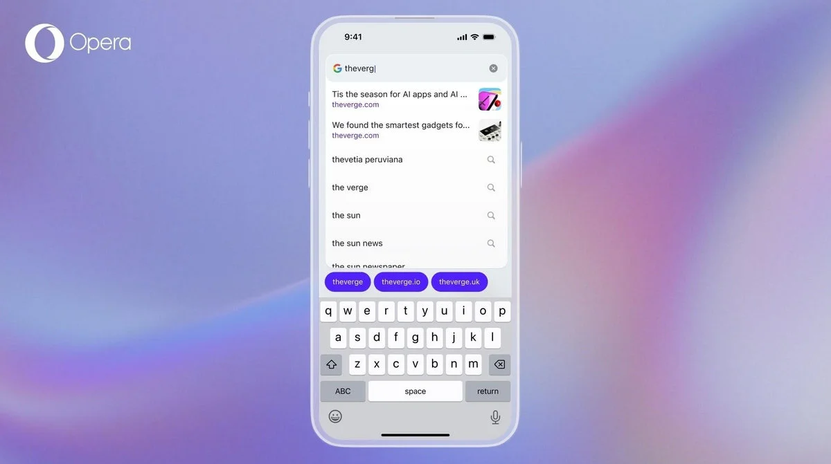 Wyszukiwanie w Operze na iOS