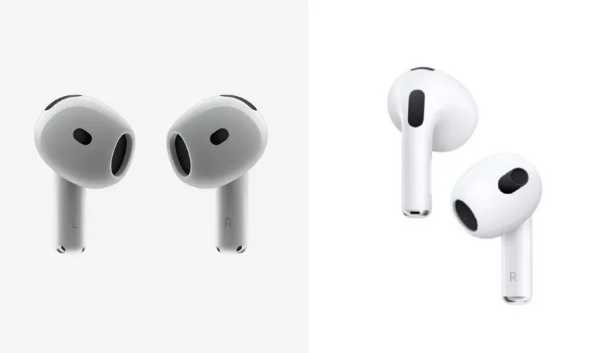 Apple AirPods 4 kontra AirPods 3 - porównanie wyglądu