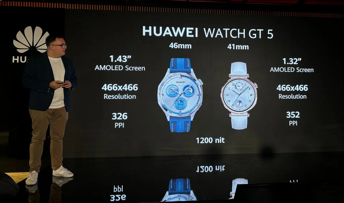 Huawei WATCH GT 5 - porównanie ekranów