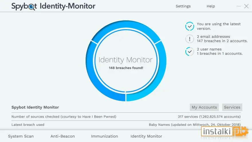 Spybot Identity Monitor