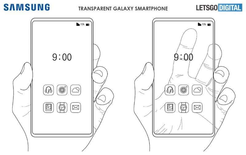 Samsung przezroczysty smartfon