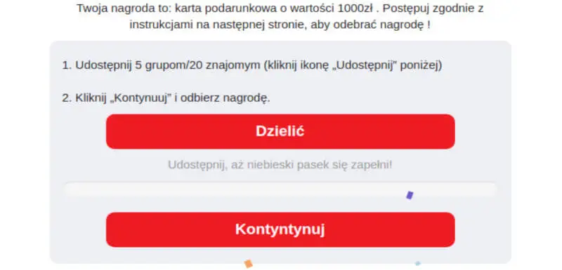 To nie konkurs Biedronki, uważaj na scam