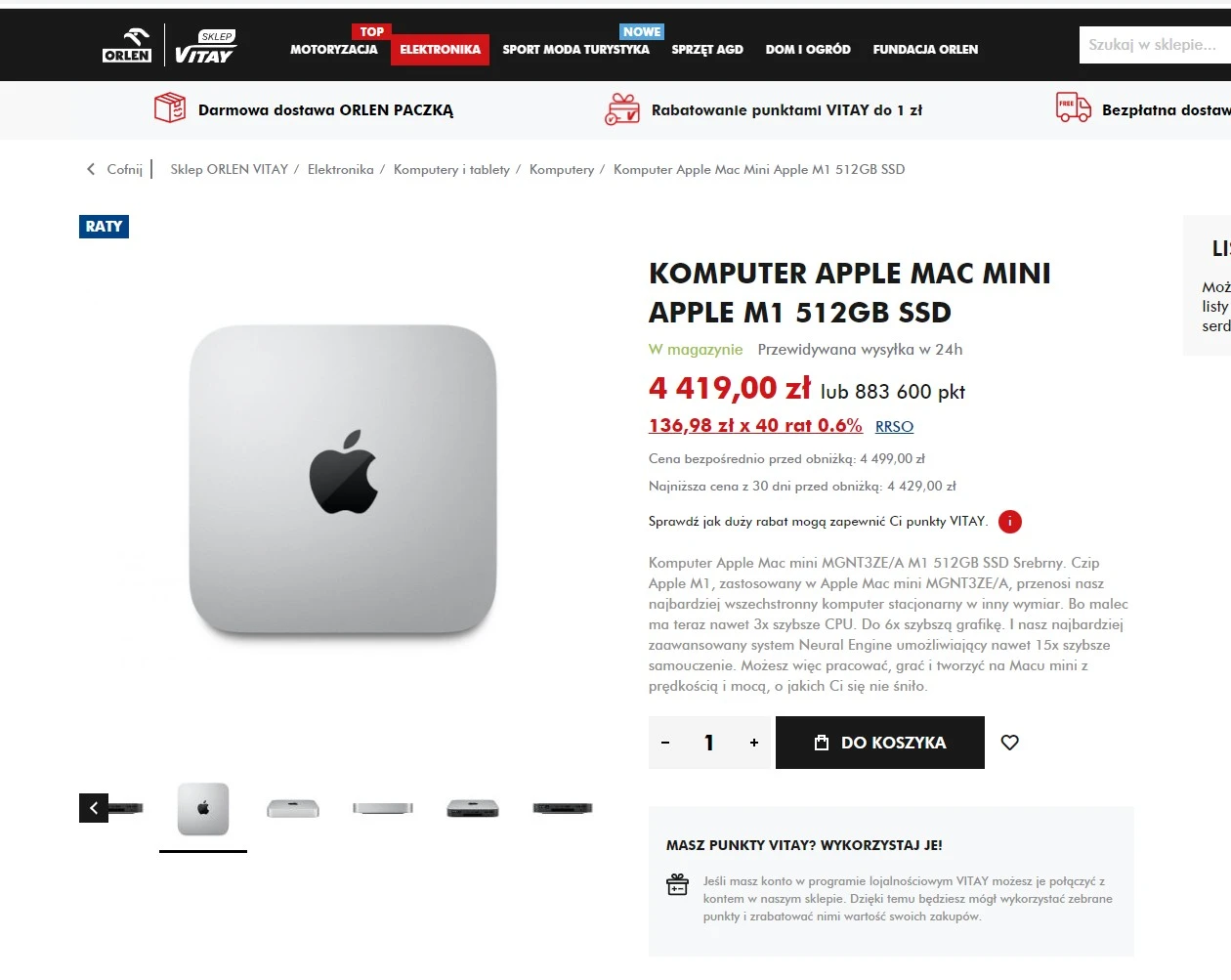 Apple Mac Mini Komputery z Orlenu