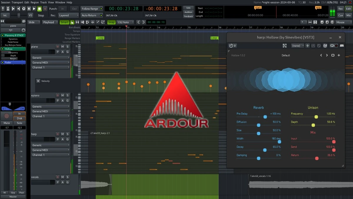 Ardour 8.8 wydany. To darmowy program opensource do muzyki