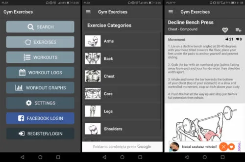 Gym Exercises & Workouts – smartfon w roli osobistego trenera (recenzja)