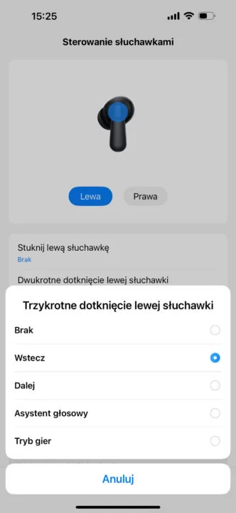 HeyMelody iOS - sterowanie słuchawkami