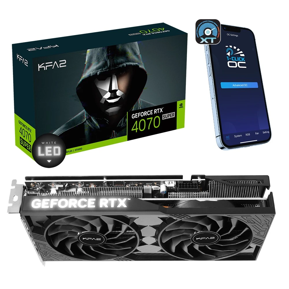 KFA2 GeForce RTX 4070 SUPER 1-Click OC 2X