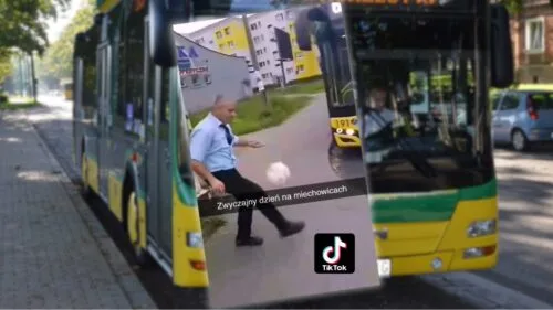 Kierowca autobusu w Bytomiu niczym Lewy. Wideo hitem TikToka