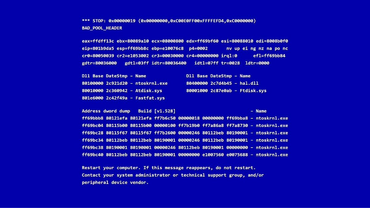 Kto napisał treść niebieskiego ekranu śmierci? Tajemnica BSOD rozwiązana