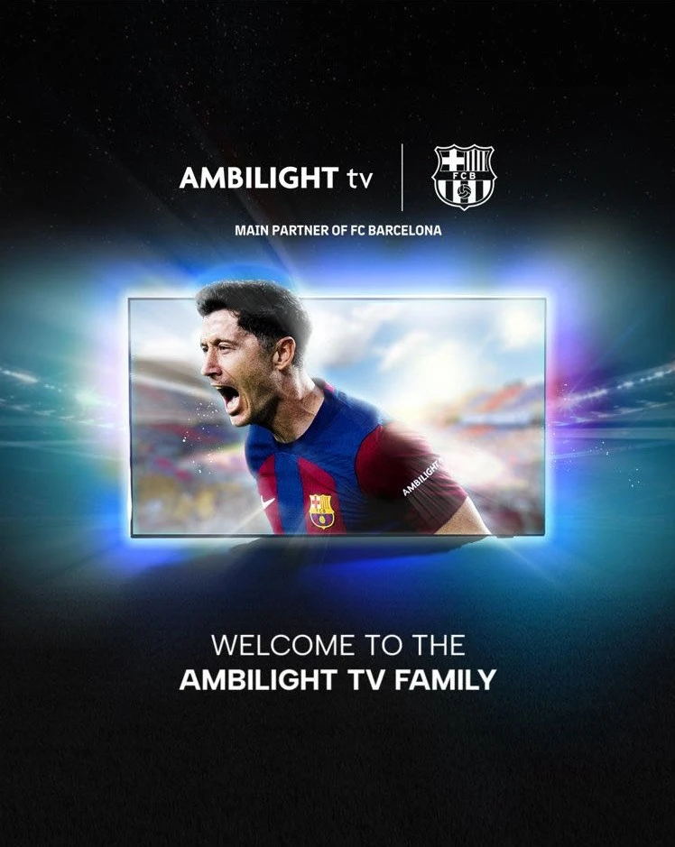 Robert Lewandowski Philips Ambilight tv twarz ambasador