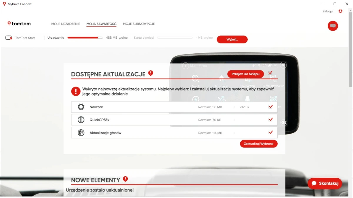 TomTom MyDrive Connect aktualizacje