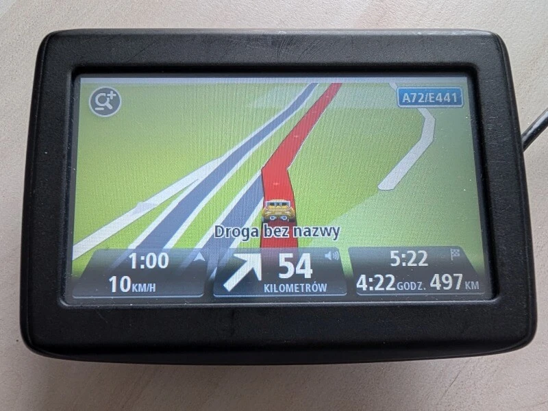 TomTom Start 20 po uruchomieniu