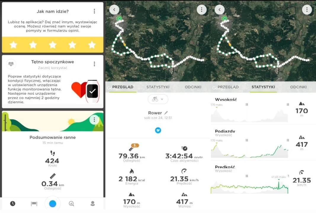 Aplikacja mobilna TomTom Sports (Android)