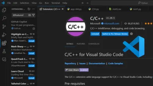 Visual Studio Code - rozszerzenie C/C++