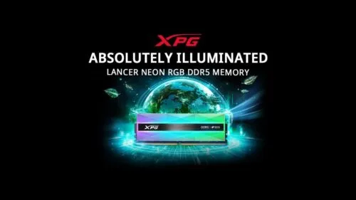 XPG Lancer Neon RGB to pamięci RAM DDR5 przyjazne środowisku