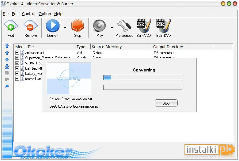 Okoker All Video Converter&Burner Pro