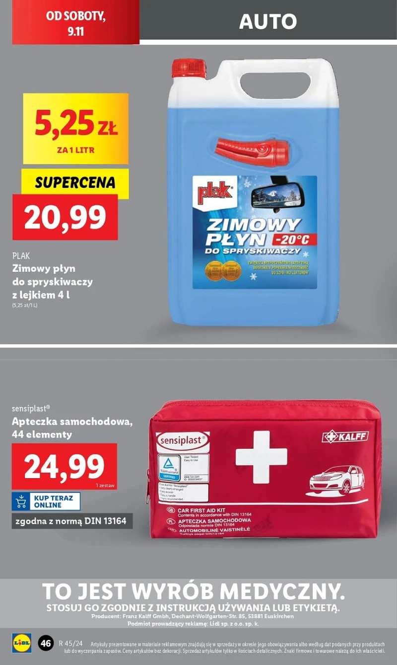 gadżety dla kierowców lidl