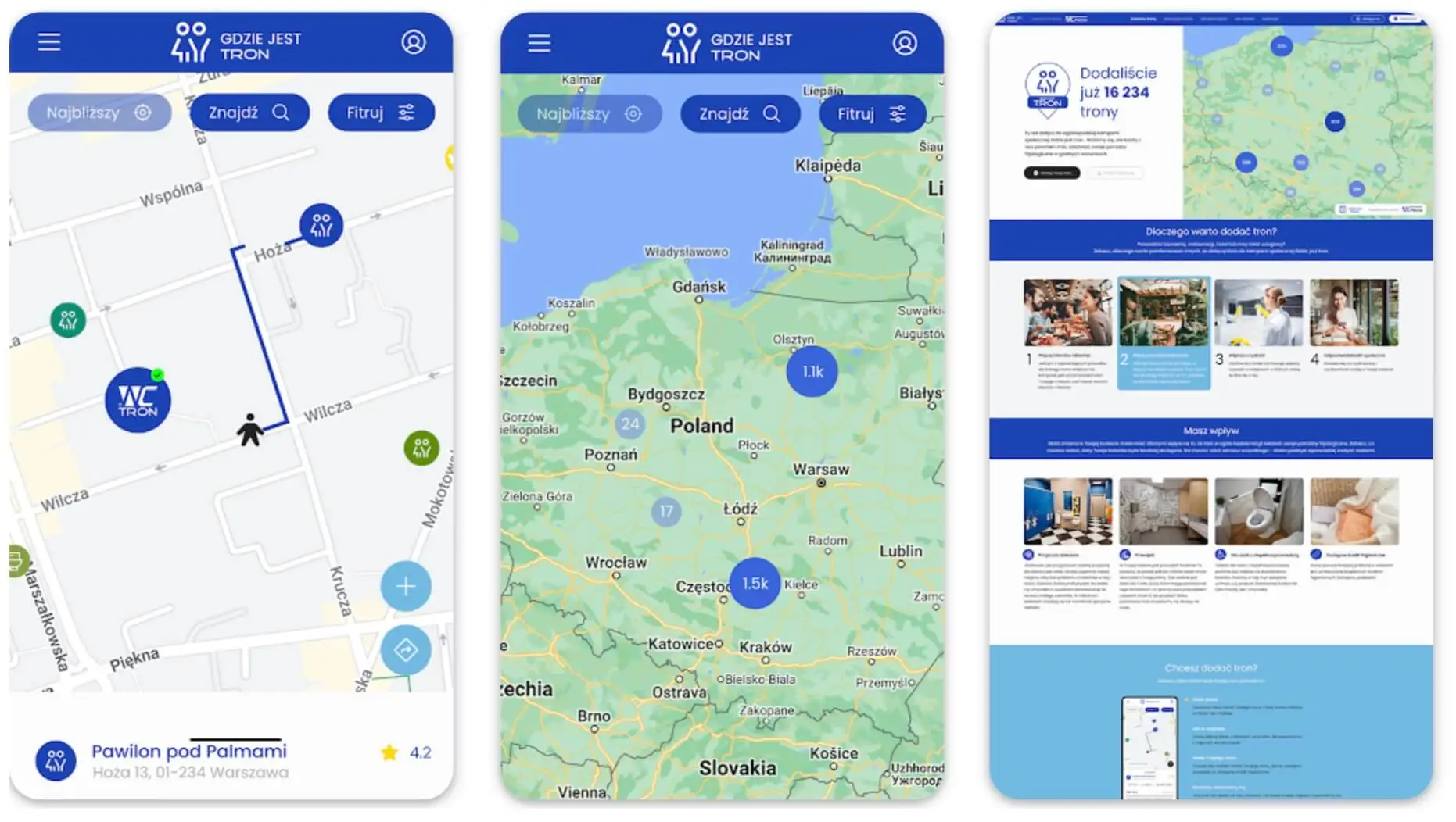 Gdzie jest Tron? Ta aplikacja pomoże Ci znaleźć toalety w całej Polsce