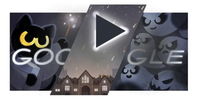 Halloween Google Doodle – uratuj kota maga!