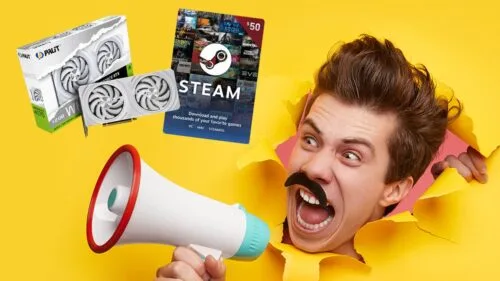 Karty graficzne i kody Steam za darmo. Palit odpiął wrotki