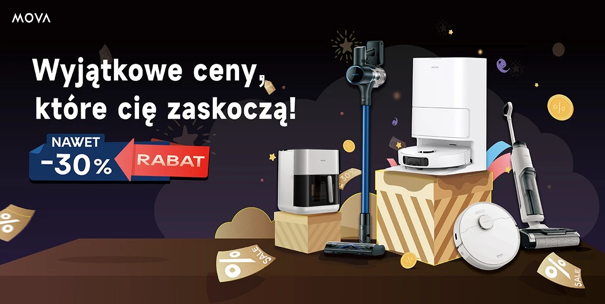 Black Friday z marką MOVA. Roboty sprzątające, odkurzacze i nie tylko w promocyjnych cenach