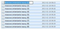 Windows: Masowa zmiana nazwy plików