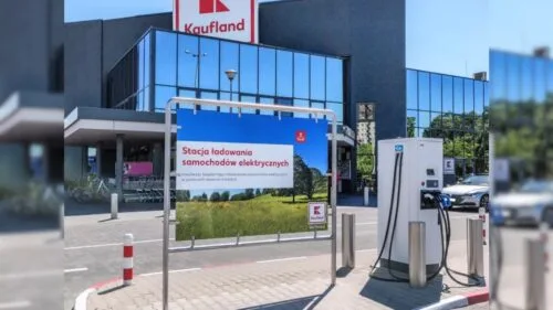 samochód elektryczny Kaufland ładowarki