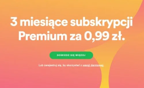 3 miesiące Spotify Premium ponownie za złotówkę