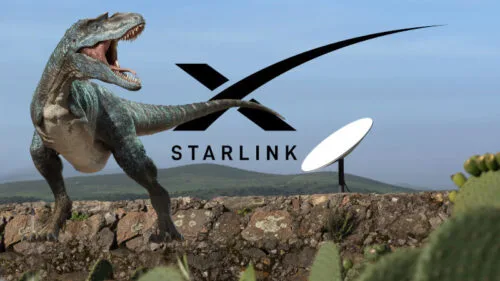 Starlink informuje, że terminale po uszkodzeniu przez dinozaury nie podlegają gwarancji