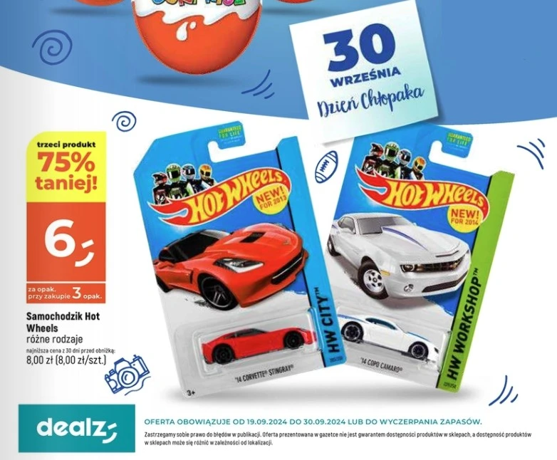 dealz gadżety tanie hot wheels