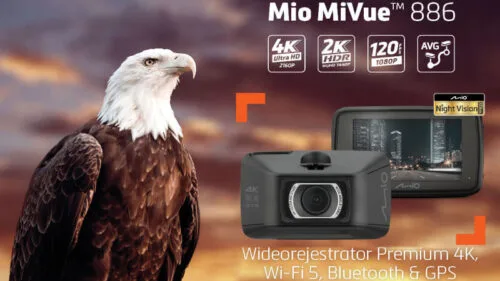 Flagowy wideorejestrator Mio MiVue 886 z 4K UHD, HDR i Night Vision Ultra