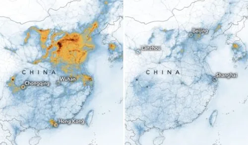 Koronawirus zmienia jakość powietrza. NASA publikuje fascynujące zdjęcia
