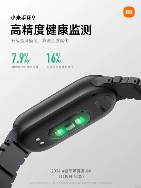 Sensory w Xiaomi Smart Band 9